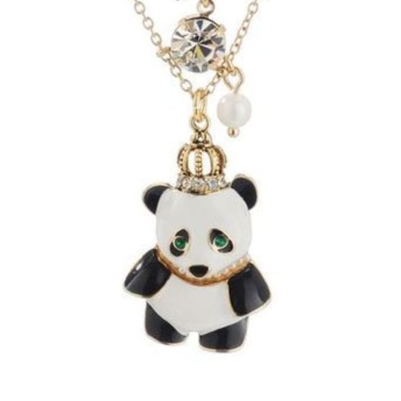 Betsey johnson panda deals necklace